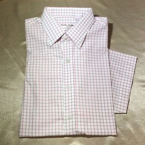 TONY’S FASHION men shirt white pink XL short sl